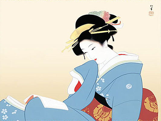 名画複製画掛け軸 つれづれ 上村松園