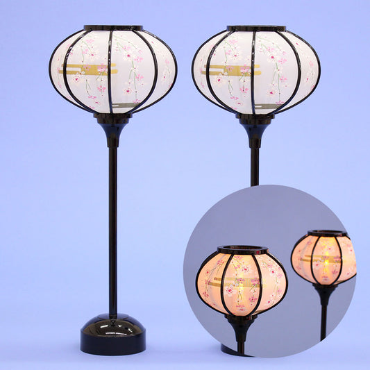 Hina Doll Lantern (Resin) 33cm Heisei No. 2 LED Cordless Yanagi