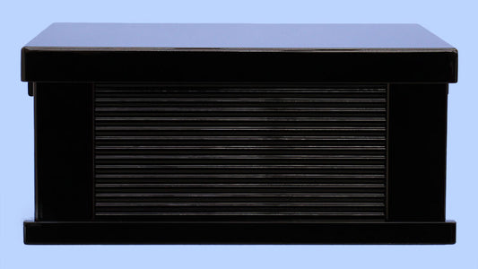 Support de rangement pour poupées May, 50 cm de large, support de rangement Yuki, ensemble complet de paravents à deux panneaux en fleurs de cerisier or et argent