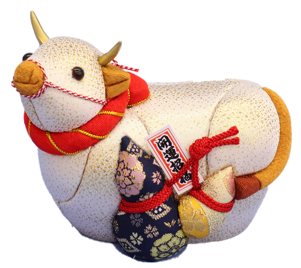 木目込み キット干支丑(うし) 祝瓢箪 #5