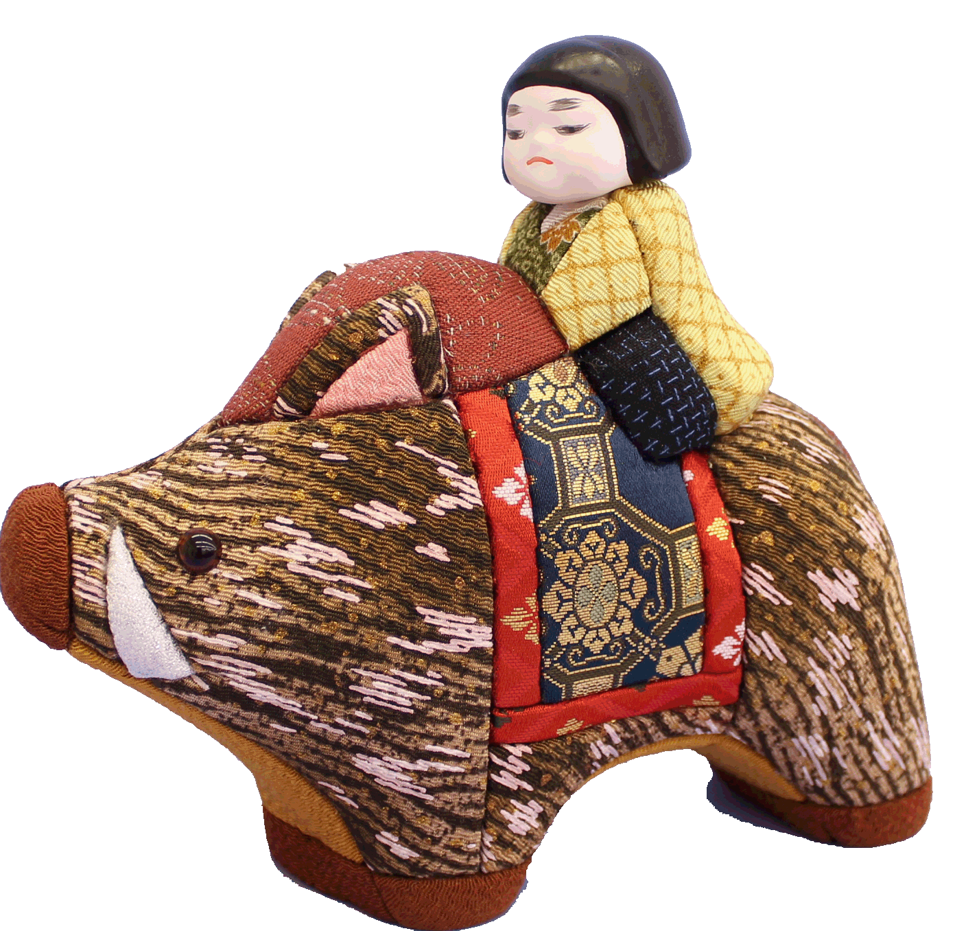 木目込み材料材料キット、完成品 亥(いのしし) No11:誉(ほまれ) – 寿鳳