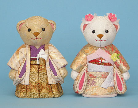 Poupée Kimekomi Poupée de bienvenue Kuma Ichimatsu style japonais