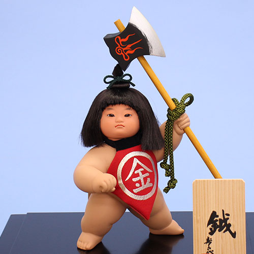 五月人形ケース飾り 金太郎 寿喜代作