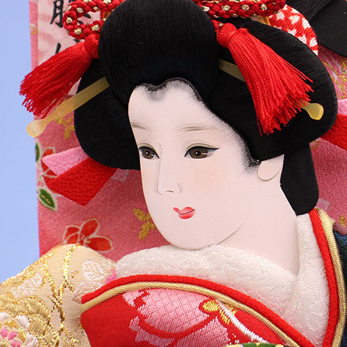 押絵羽子板 桜華振袖 台付き お顔