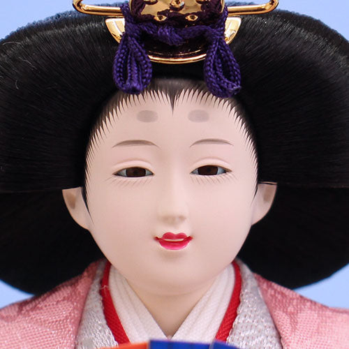 雛人形ケース飾り 二人 小三五親王 ひまり 姫顔