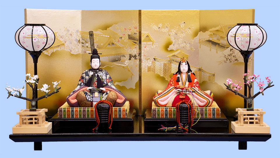 雛人形飾り 木目込み 寿鳳作寿々喜(小)嵯峨野庭園桜 – 寿鳳人形の東芸