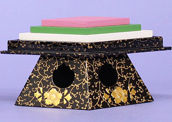 Poupées et accessoires Hina : Sanpo en forme de diamant (40 cm) avec Mitsuba surélevé (en boise)