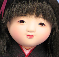 雏人偶,舞蹈人偶,坐着的市松人偶,花道,黑色大花纹