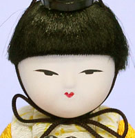 木目込み雛人形 若宮仕丁 顔