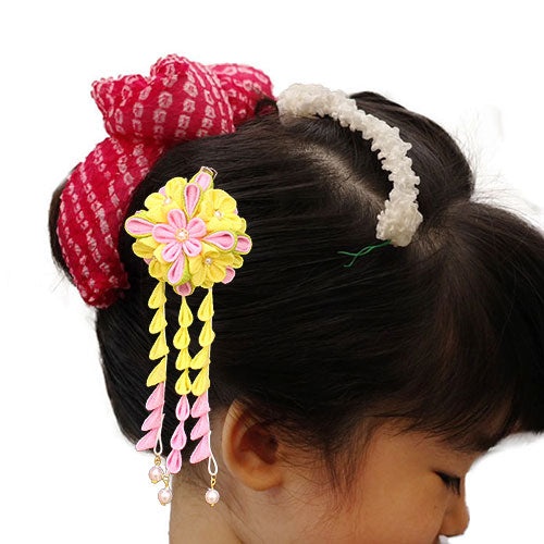 JUHO-TOUGEI つまみ髪飾り羽子板 ナチュラル 髪飾りイメージ