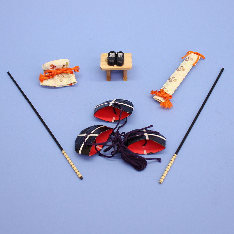 雛人形の持ち物、小道具 三人仕丁 ②芥子小道具セット