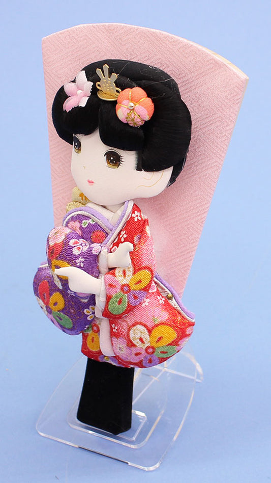 押絵羽子板 6号 ミニ羽子板まちこ 左から