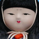 木目込み雛人形 No764 葵立雛 殿顔