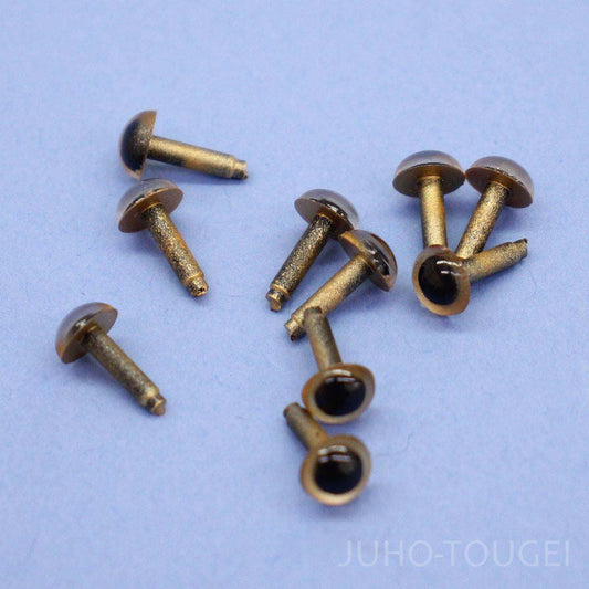 Accessoires de Loisirs Créatifs ②Yeux de Sécurité, Lot de 10 (Doré)