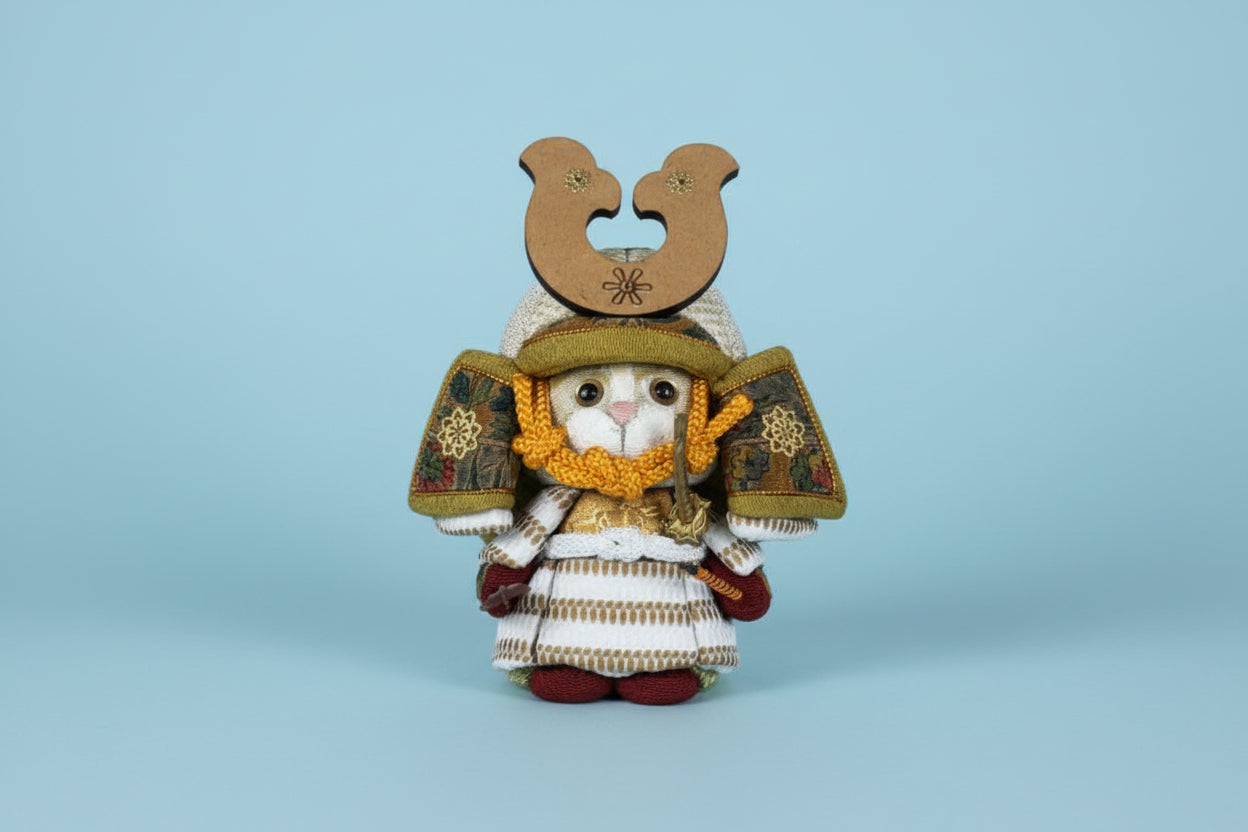 JUHO-TOUGEI 木目込み ねこ大将 はなまる 兜