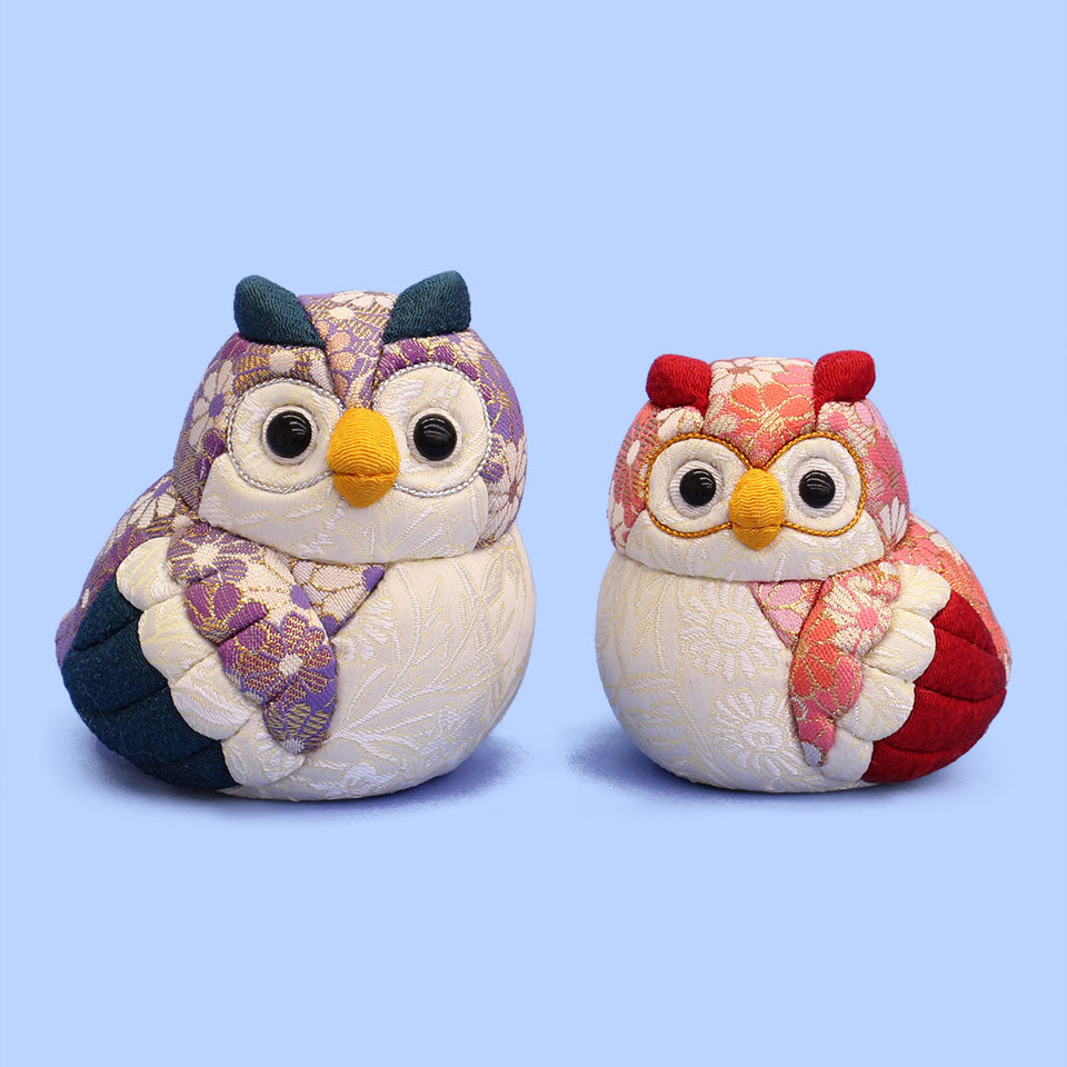 木目込み人形材料 No801 夫婦フクロウ – 寿鳳人形の東芸