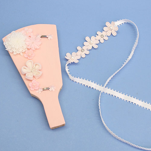 ヘッドドレス羽子板 結(ピンク)アクリルスタンド付き 外す