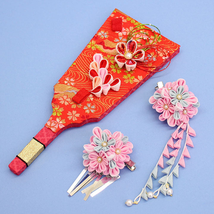 JUHO-TOUGEI つまみ髪飾り羽子板 ポップ 外す