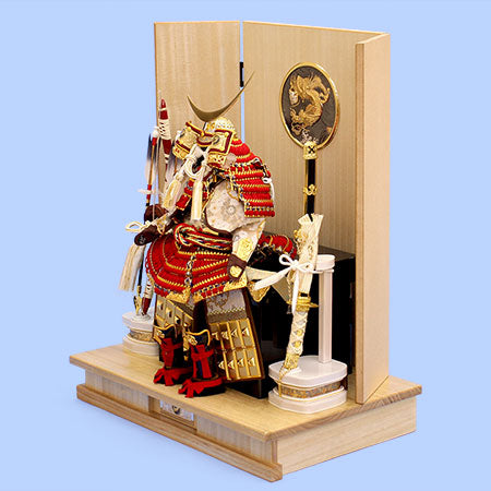 Boy's Day doll armor decoration Width 45cm Height 56cm Made by Koshin No. 3 silver Date Masamune armor Flat decoration set