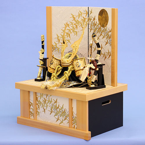 五月人偶兜帽储藏套装,宽45厘米,紧凑型12号龙王兜帽,月下千鹤储藏套装