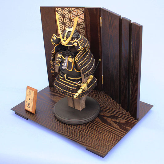 Boy's Day doll armor decoration Width 38cm Height 32cm Tango Samurai Ink Tiger inlay decoration