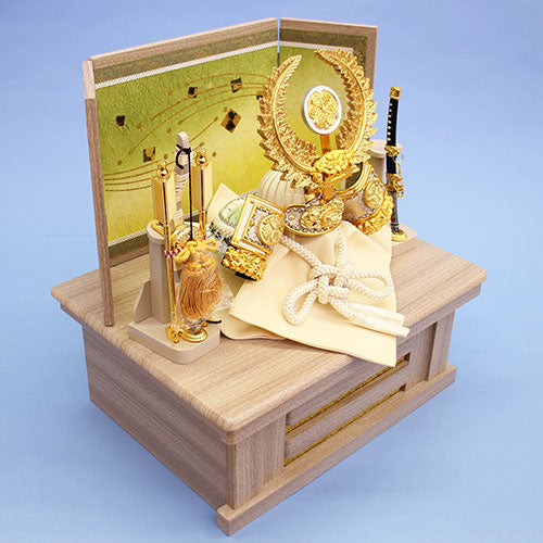 5月人偶兜帽收纳套装 宽度38厘米 紧凑型 No.8 凸前德川家康兜帽白色收纳套装