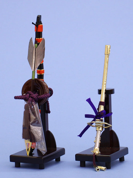 五月人形用付属品、弓太刀セット単品販売 6号紫鳳