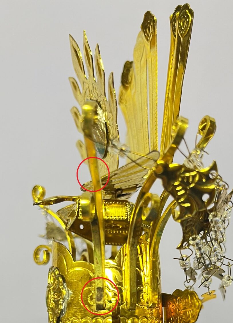 雏人形配件・小道具 皇后用天冠(带底座)尾货/瑕疵品