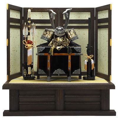 幅105㎝25号昇龍伝説兜 焼桐楼閣高床飾り