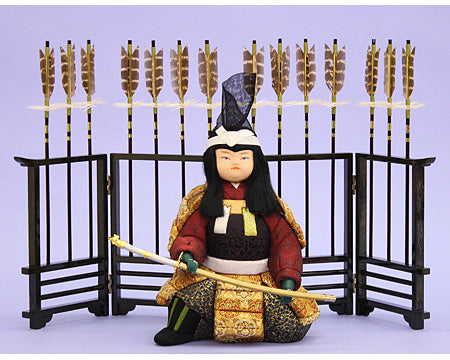Kimekomi Gogatsu ningyo. Wooden young samurai flat ornament – 寿鳳
