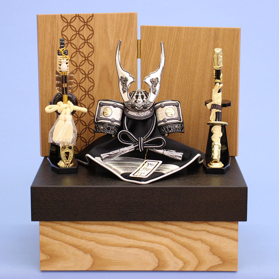 幅30cm コンパクト3号燻し銀昇龍タモ七宝