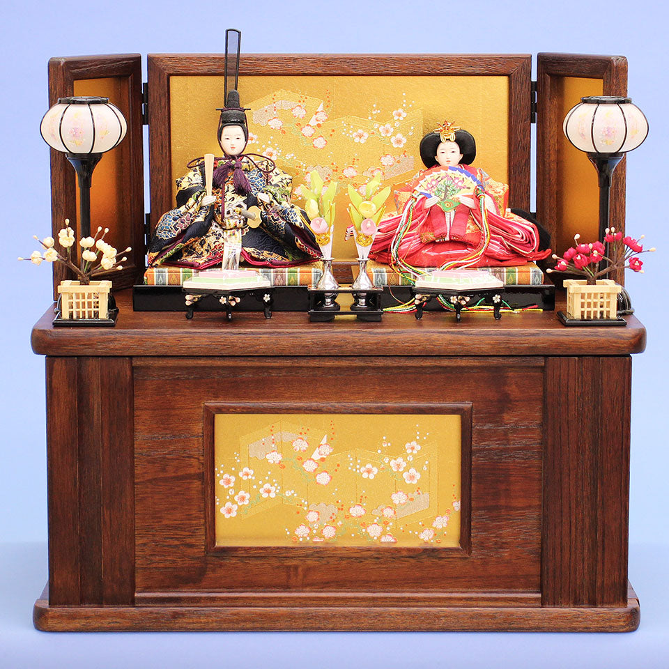雛人形収納飾り 幅50cm柳親王家具調ダークブラウン – 寿鳳人形の東芸