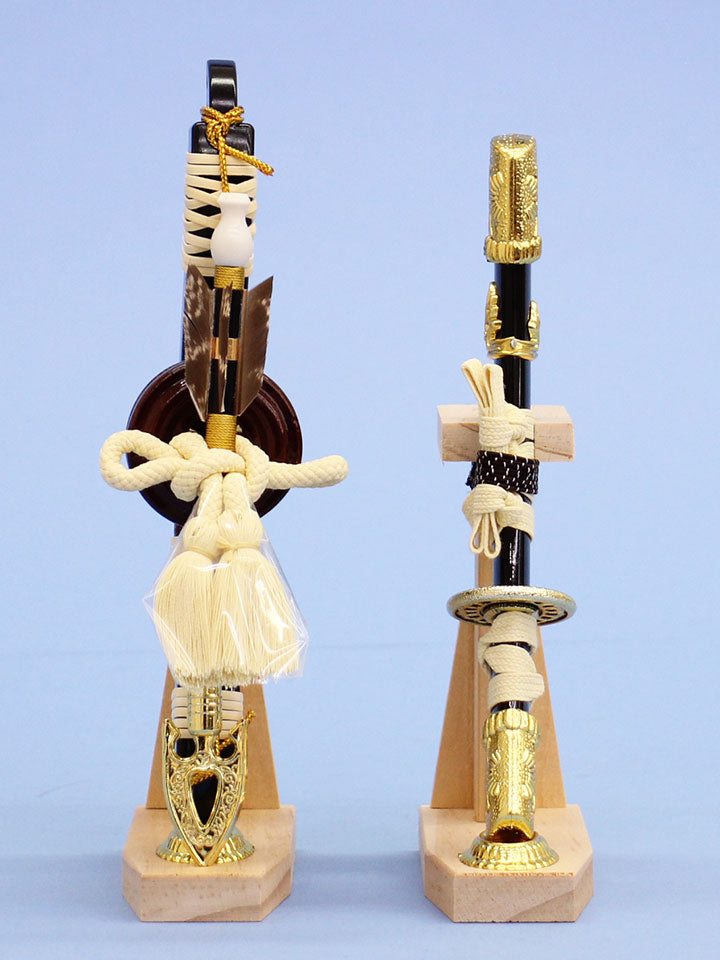 五月人偶配件,弓与剑套装单独销售 No.6 月光细长 1箭 白木