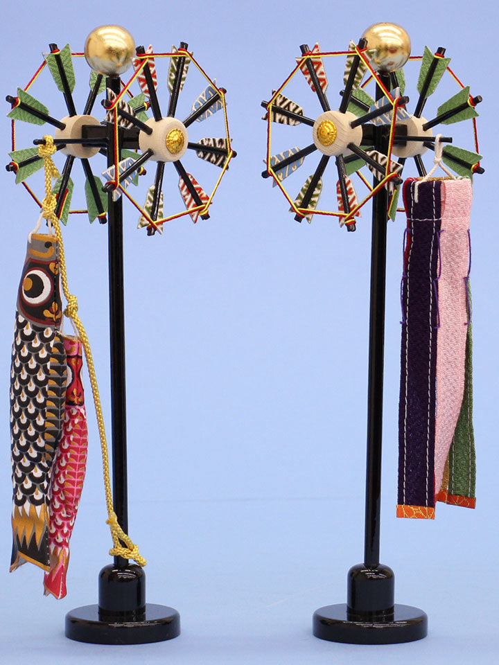 五月人形用 鯉のぼり飾り 対入り・両立て 8号天翔