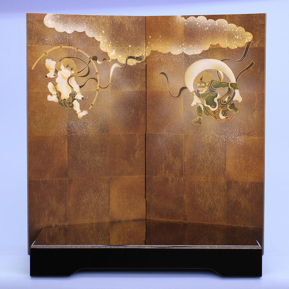 五月人形用台屏風 幅 68cm 23号風神雷神五角台セット