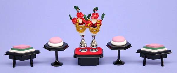 雛道具菱高三宝 25号 黒塗り献上(木製)