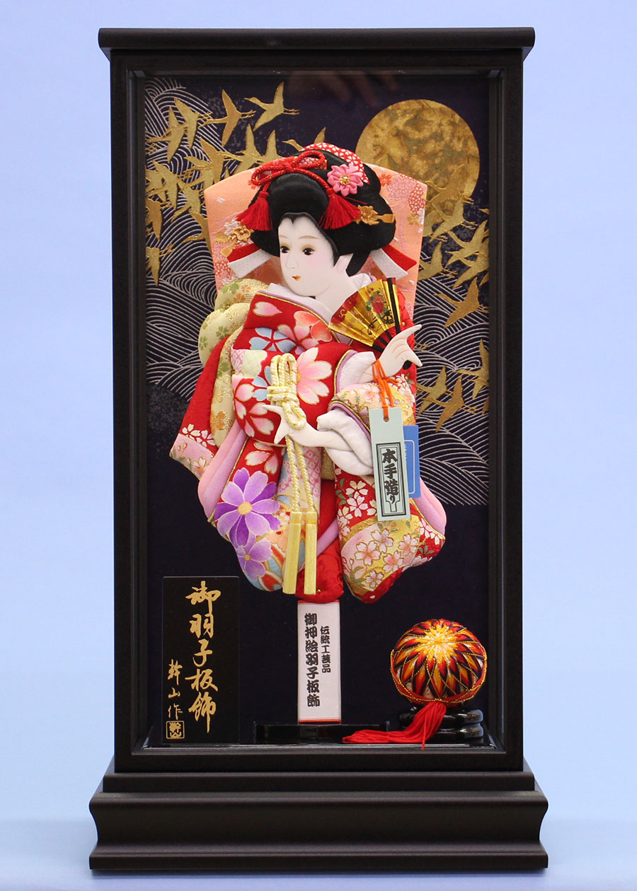 13号押絵羽子板 金彩華流水 初夢