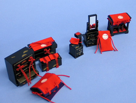 松葉油単(木製) 箪笥、長持、鏡台、針箱、台子