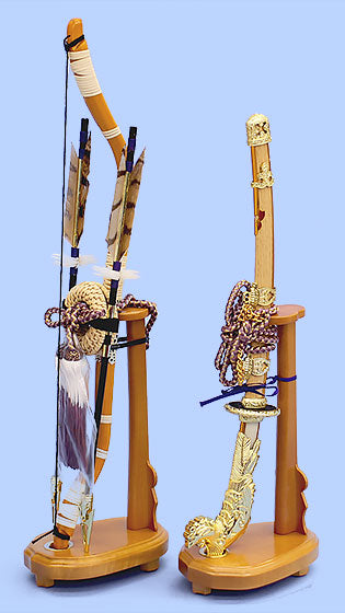 五月人形用付属品、弓太刀セット単品販売 15号大地