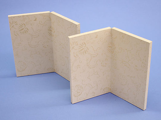 Paravent pour poupées Hina, 19 cm de haut, paravent à deux panneaux, Kyoto Karakami Aoi Karakusa