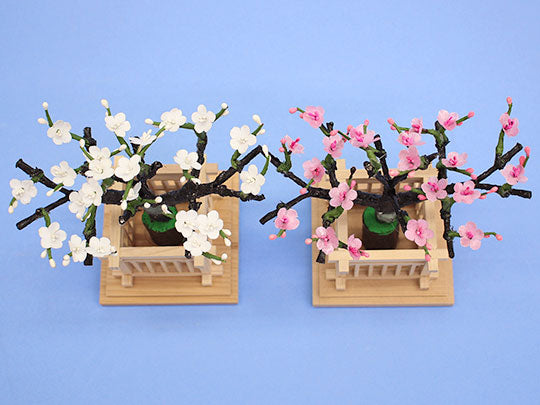 ひな道具単品 紅白梅 梅3号 上から