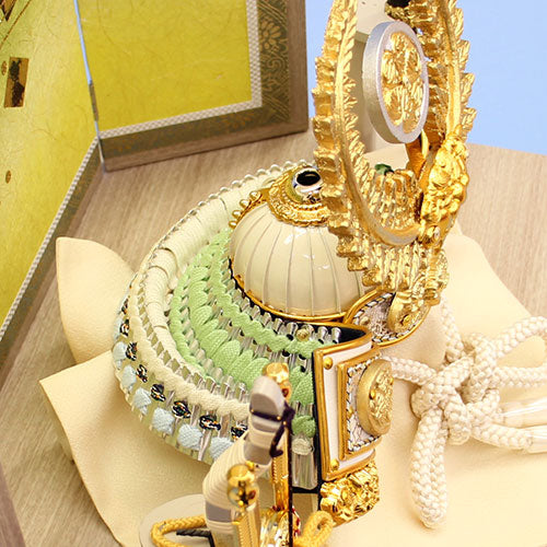 5月人偶兜帽收纳套装 宽度38厘米 紧凑型 No.8 凸前德川家康兜帽白色收纳套装