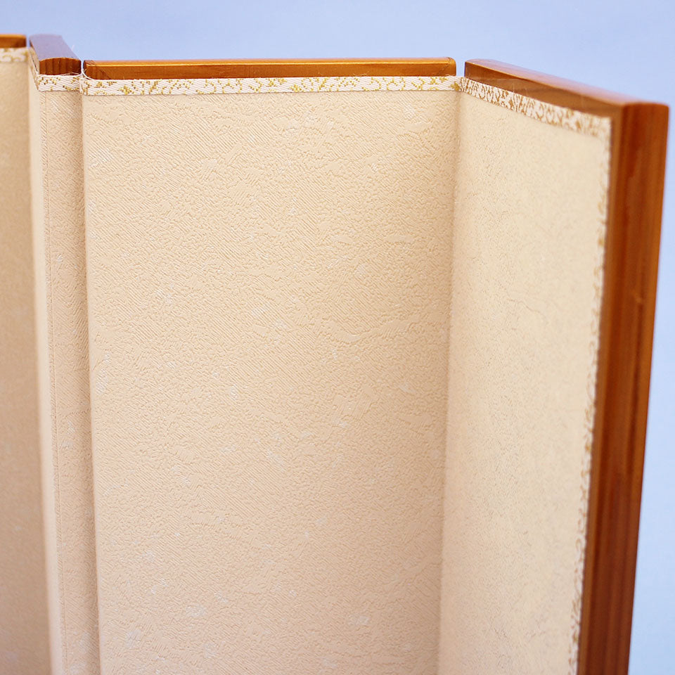 屏風 雛人形用 高さ25.5cm 8.5号六曲ホワイト ズーム