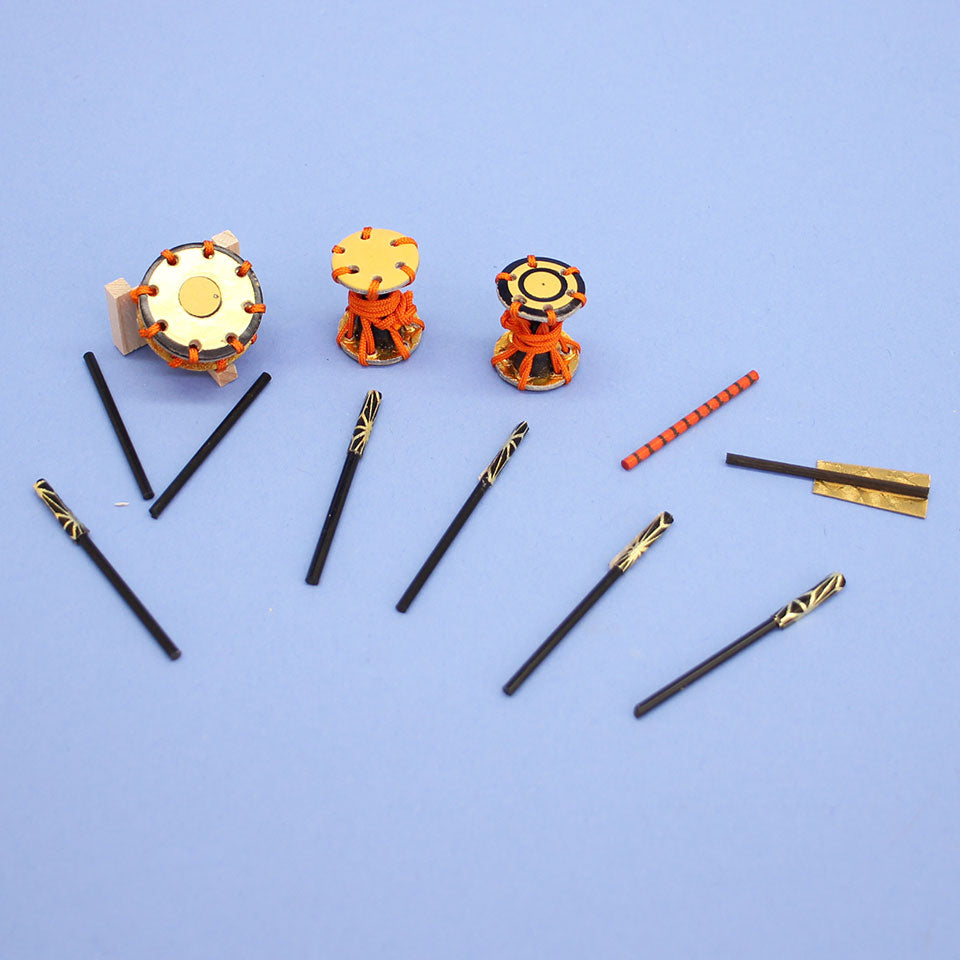 雛人形の持ち物、小道具 五人囃子小道具 ①柳セット