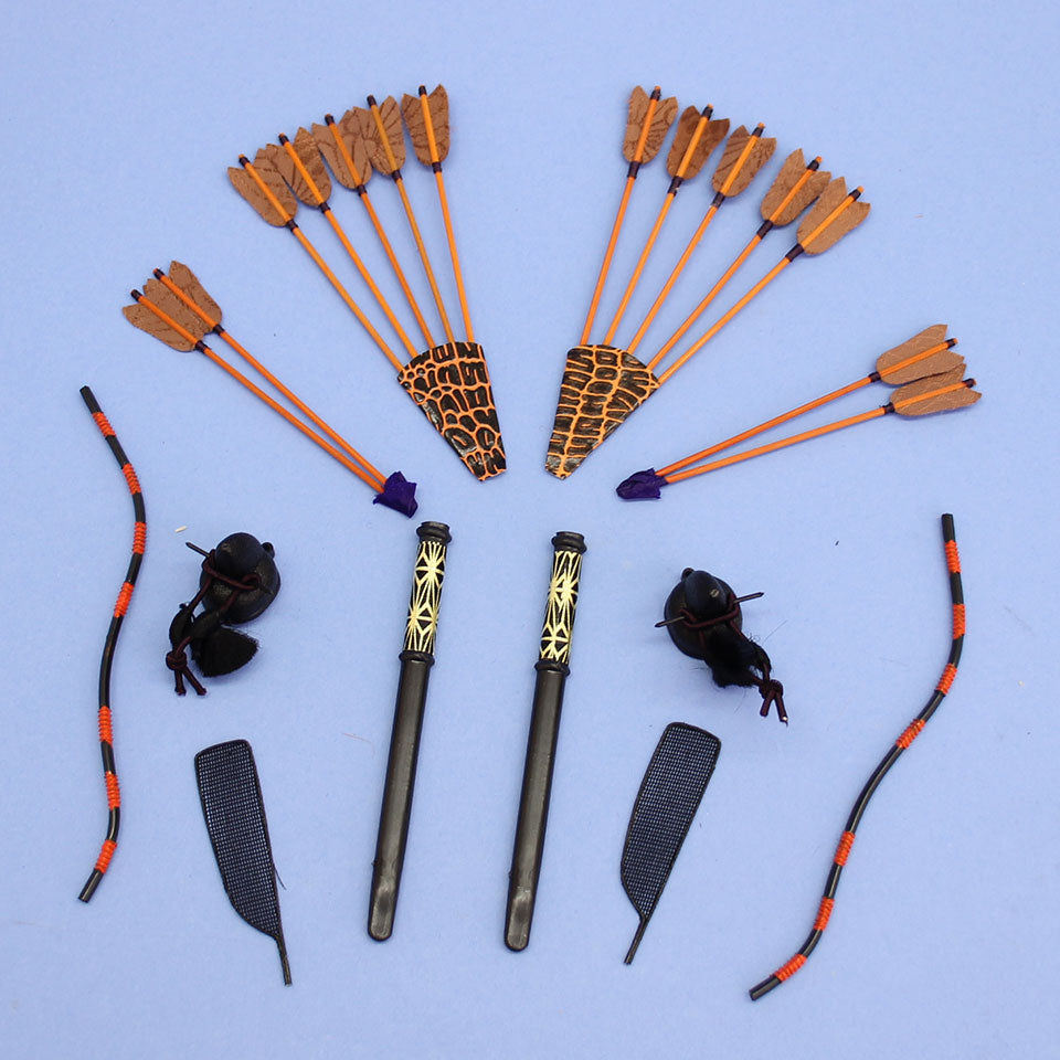 雛人形の持ち物、小道具 随身 ①柳小道具セット