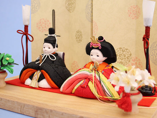 木目込み雛人形 コンパクト平飾り そう ズーム