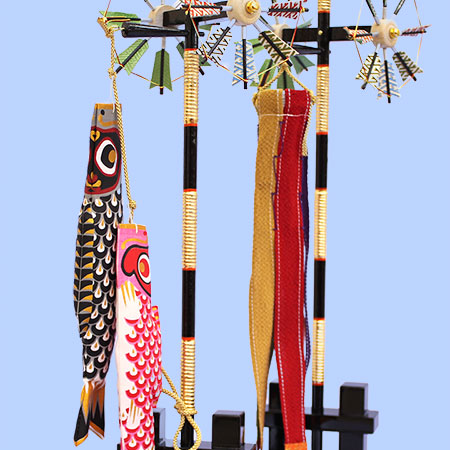 五月人形用 鯉のぼり飾り 対入り・両立て 16号天翔