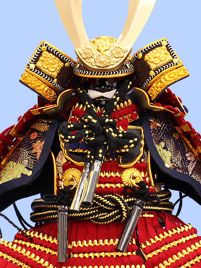 Armure simple de poupée May Hauteur 48 cm Armure rouge n° 5 fabriquée par Ryugyoku