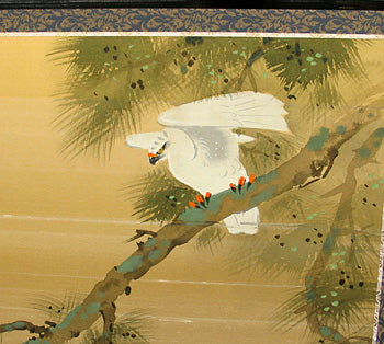 Paravent pour poupées May, hauteur 75 cm, paravent à deux panneaux de 25 pièces, faucon blanc peint à la main