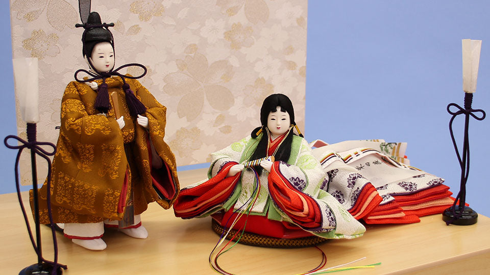 雛人形収納飾り 平安親王 白桜収納飾り おひな様